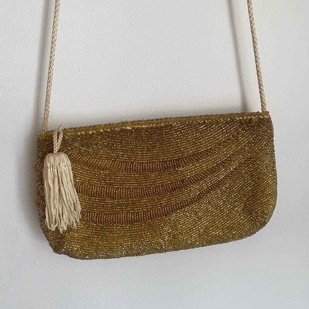 Vintage Walborg Gold Beaded Purse